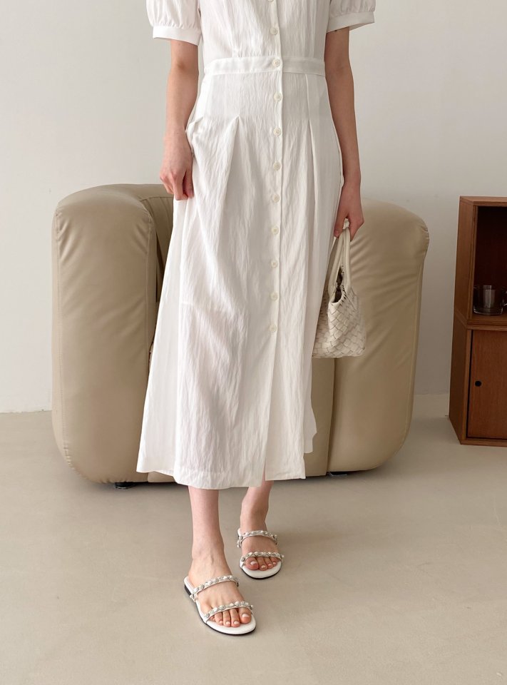 Vade - Korean Women Fashion - #vintageinspired - Slim Slipper Cubic Decor Sandals - 9