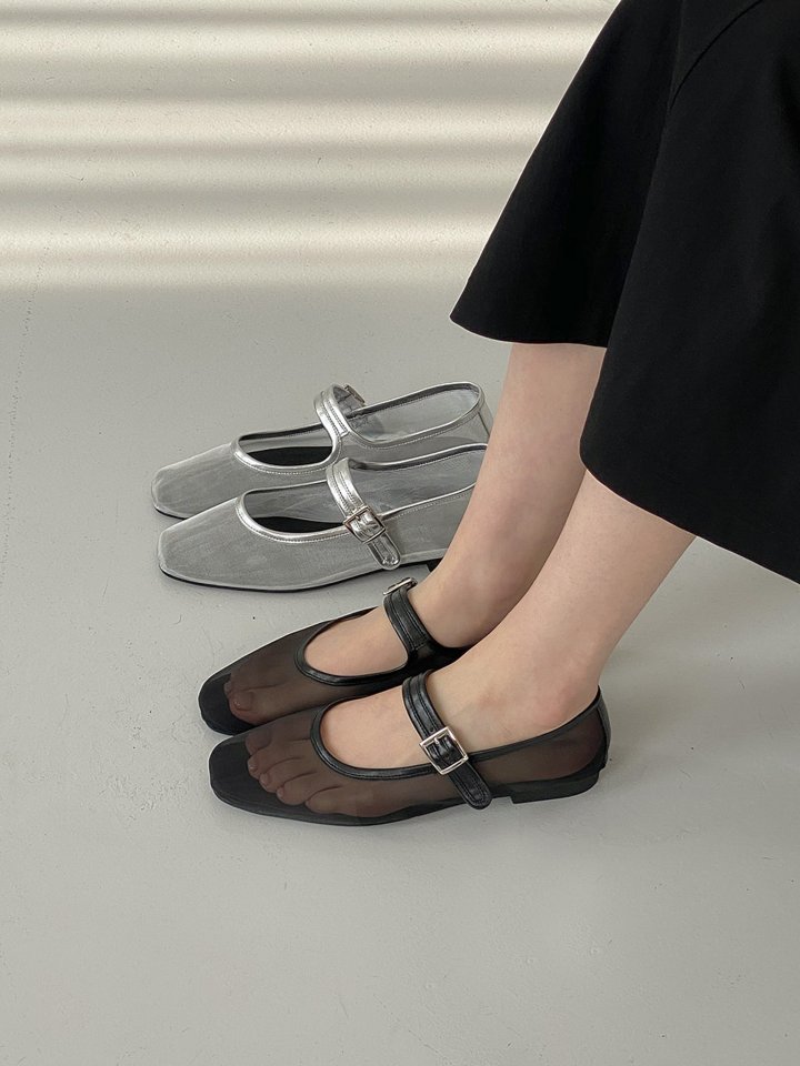 Vade - Korean Women Fashion - #vintagekidsstyle - Summer Mesh Round Flat - 11