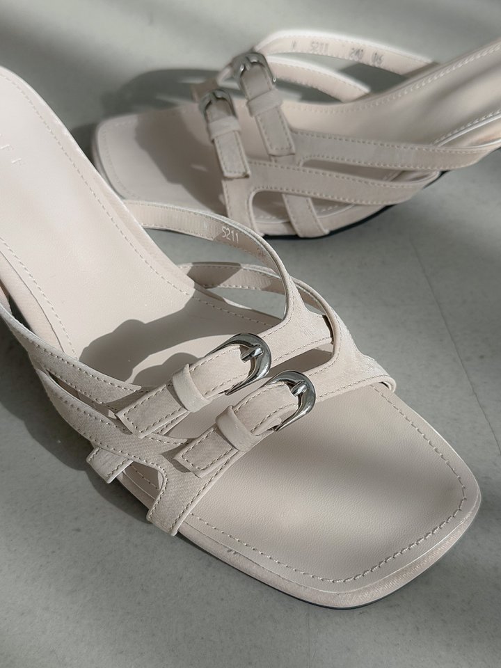 Vade - Korean Women Fashion - #vintagekidsstyle - Strap Double Line Sandals Summer Slipper Mule - 8