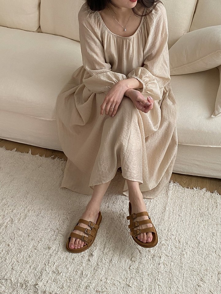 Vade - Korean Women Fashion - #vintagekidsstyle - Strap Suede Slipper Sandals - 5