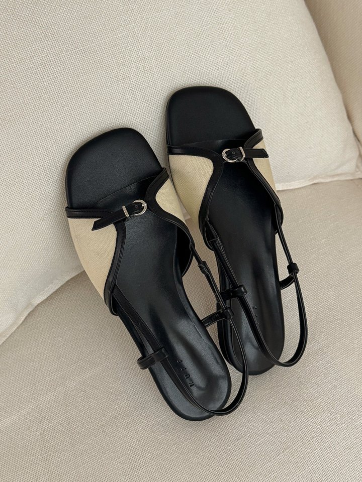 Vade - Korean Women Fashion - #vintagekidsstyle - Slingback Sandals Low Heel - 5