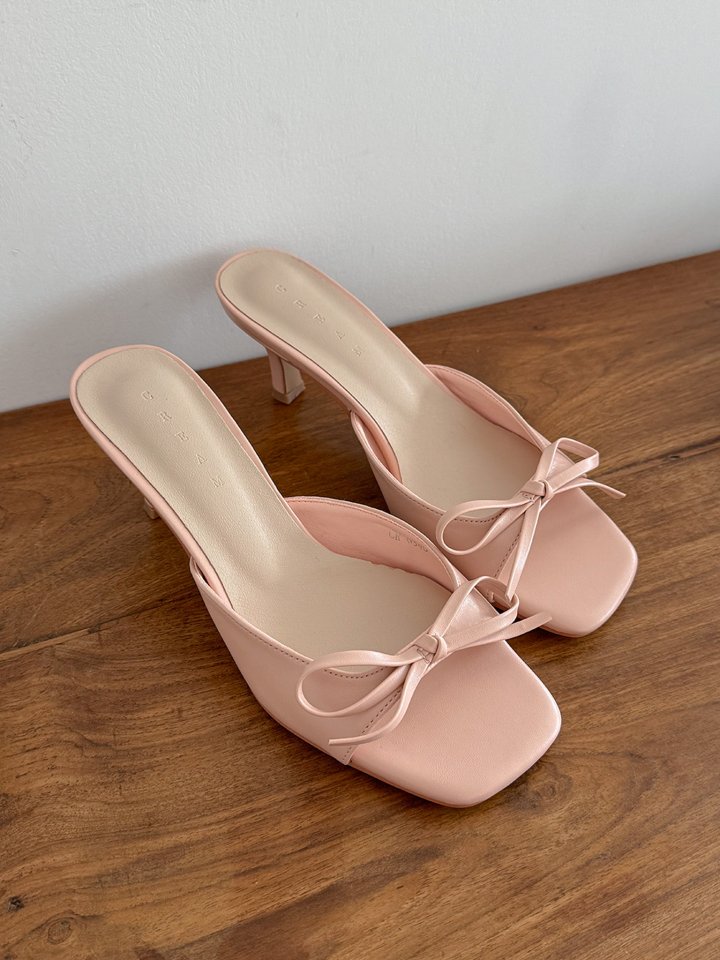 Vade - Korean Women Fashion - #vintagekidsstyle - Pastel Ribbon Mule Sandals - 7