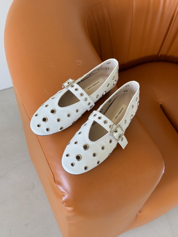 Vade - Korean Women Fashion - #womensfashion - Basic Mary Jane Funky Strap Flat - 8