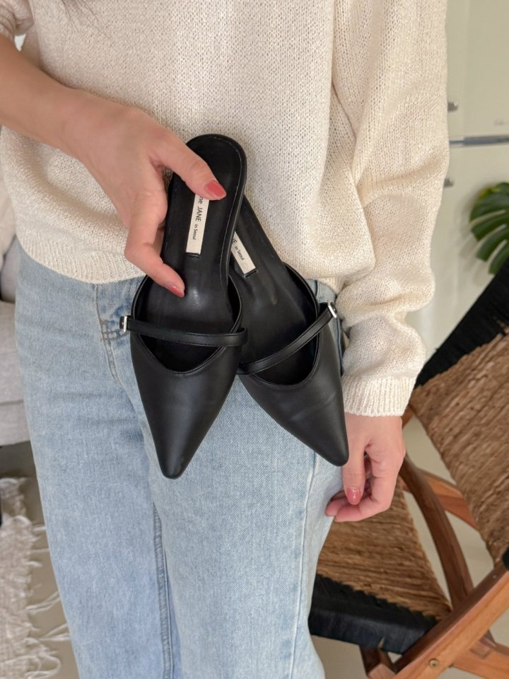 Vade - Korean Women Fashion - #womensfashion - Stiletto Strap Flat - 5