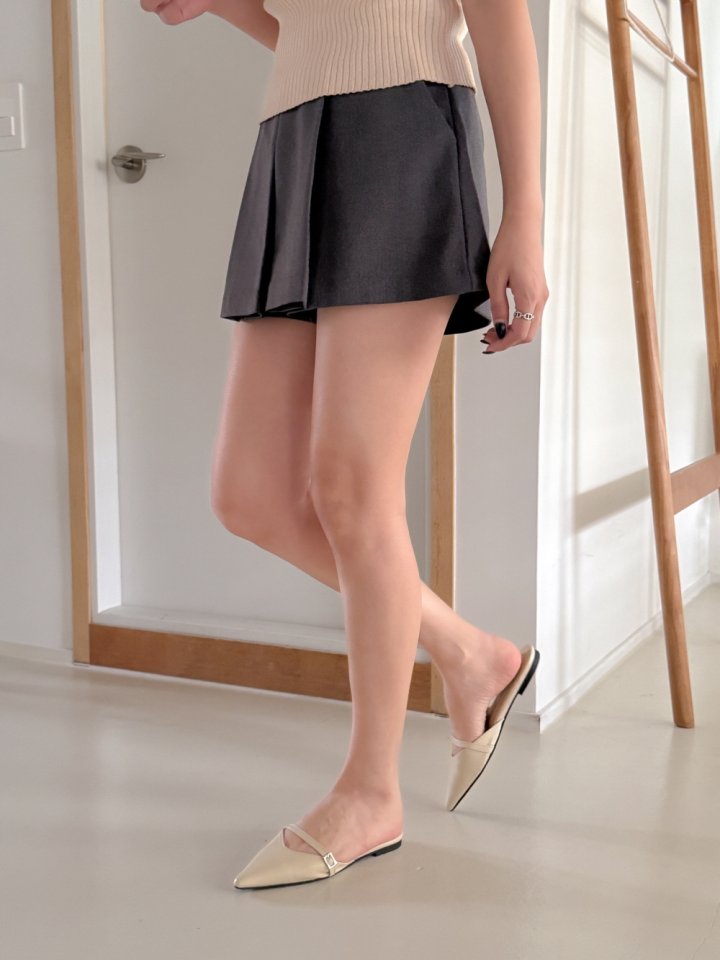 Vade - Korean Women Fashion - #womensfashion - Stiletto Strap Flat - 7
