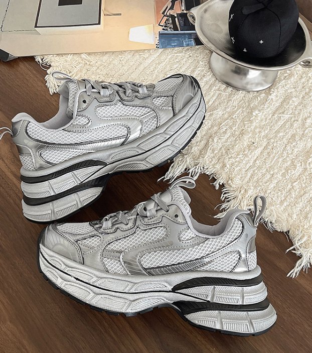 Vade - Korean Women Fashion - #womensfashion - Basic Chunky Platform Sneakers - 7