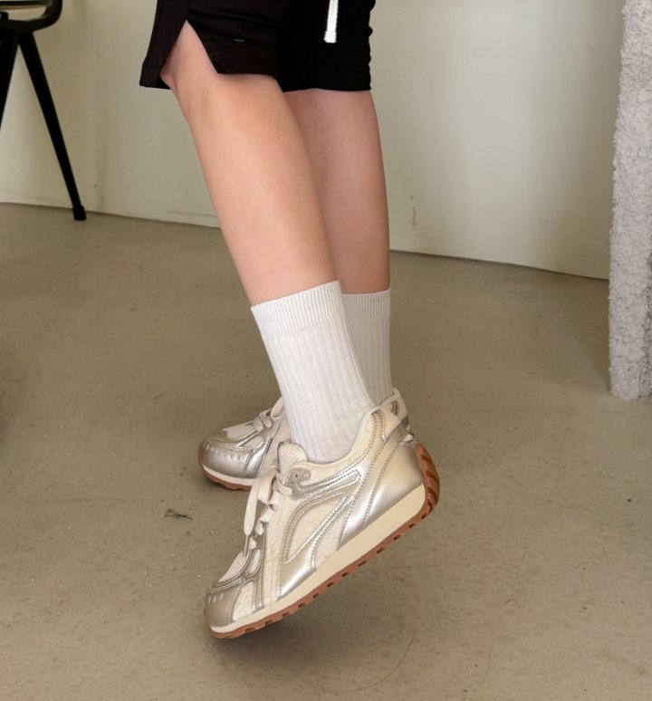 Vade - Korean Women Fashion - #womensfashion - Basic Sneakers Mesh - 2