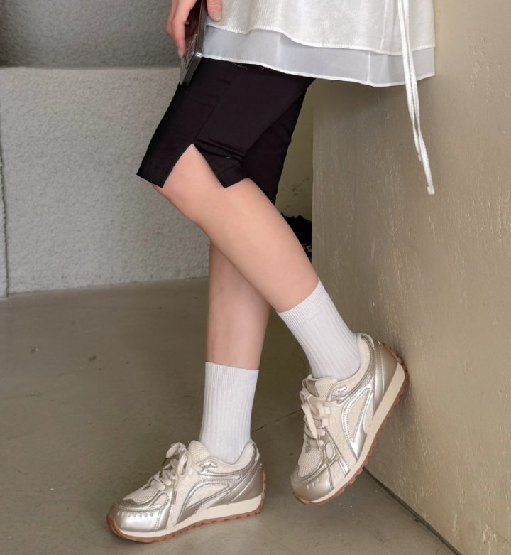 Vade - Korean Women Fashion - #momslook - Basic Sneakers Mesh - 4