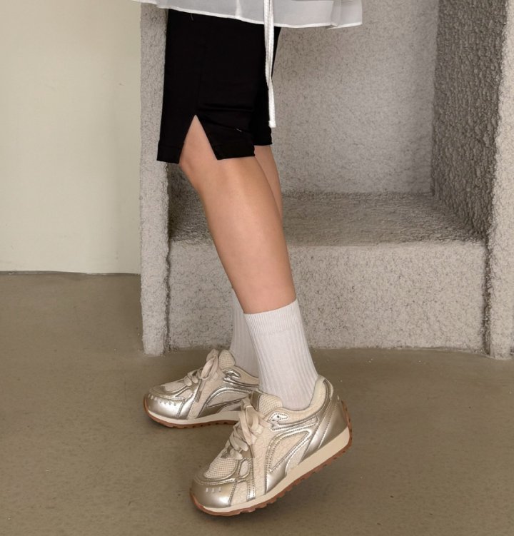 Vade - Korean Women Fashion - #womensfashion - Basic Sneakers Mesh - 6