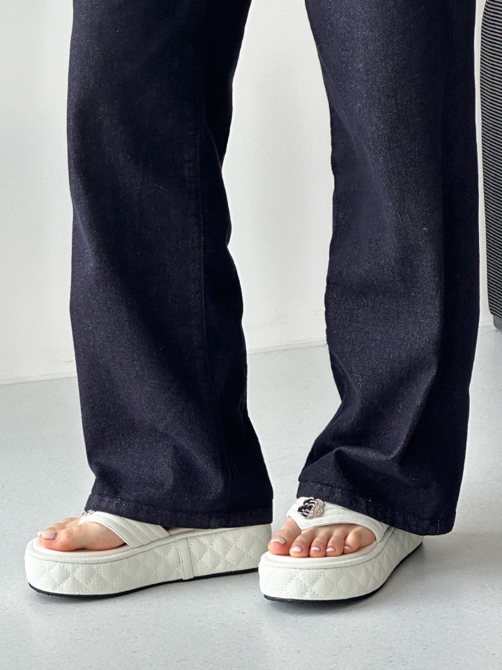Vade - Korean Women Fashion - #womensfashion - Platform Flip-Flop Sandals Heel - 5
