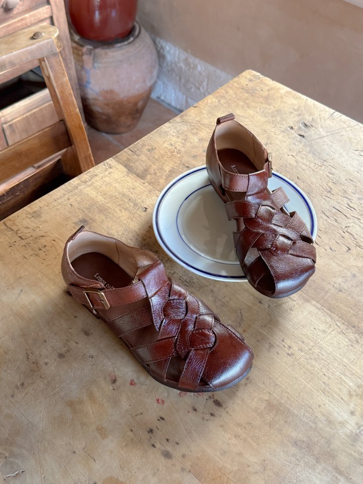 Vade - Korean Women Fashion - #womensfashion - Leather Medusa Sandals - 12