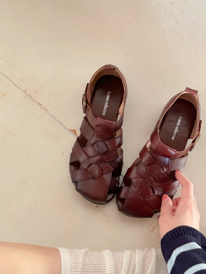 Vade - Korean Women Fashion - #womensfashion - Leather Medusa Sandals - 2