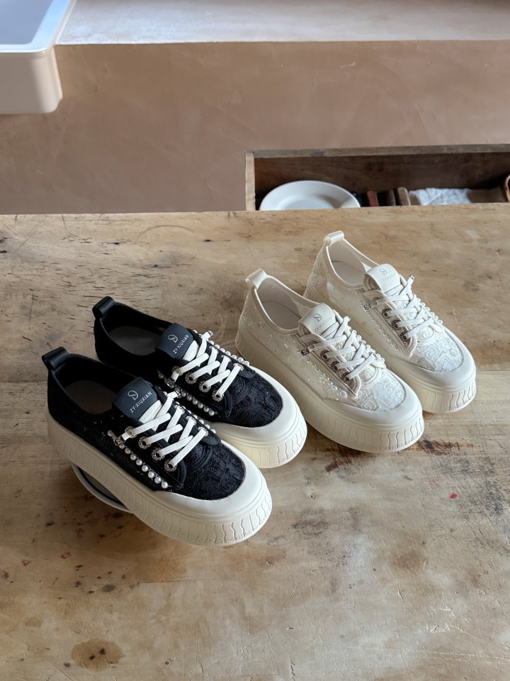 Vade - Korean Women Fashion - #womensfashion - Pearl Sneakers - 10