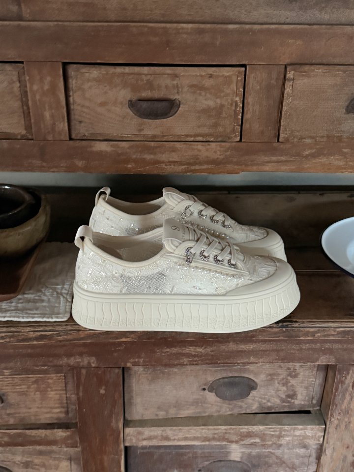 Vade - Korean Women Fashion - #womensfashion - Pearl Sneakers - 12