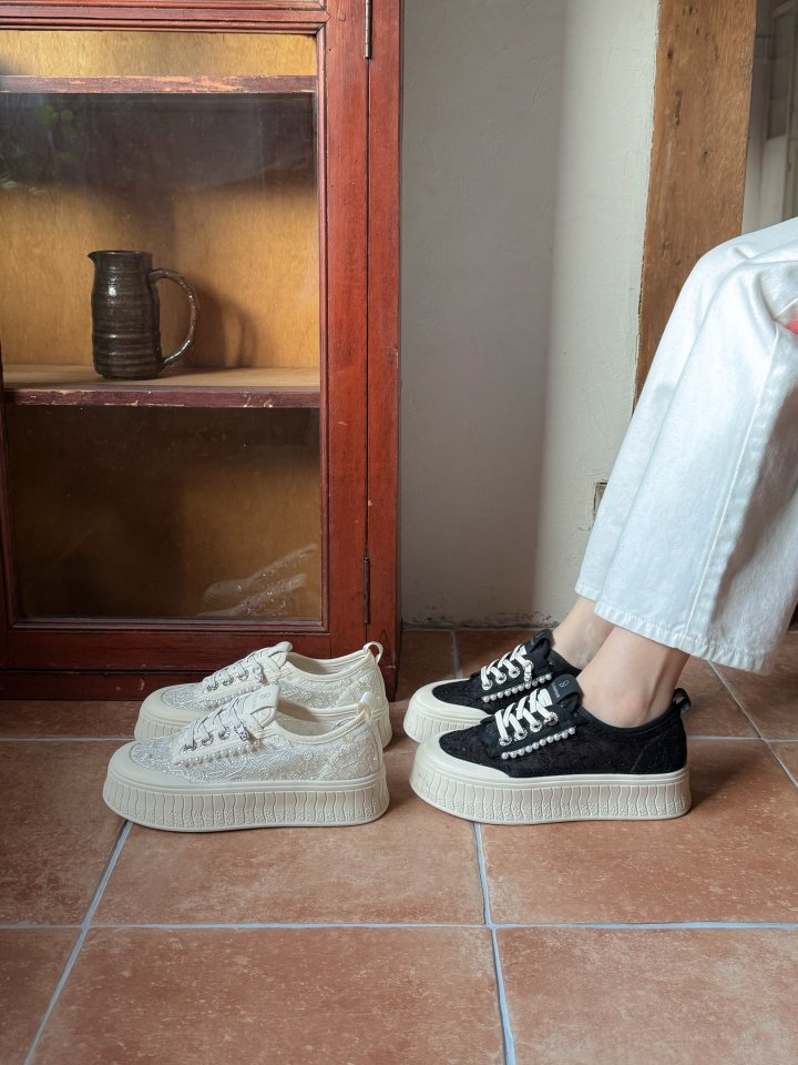 Vade - Korean Women Fashion - #womensfashion - Pearl Sneakers - 8