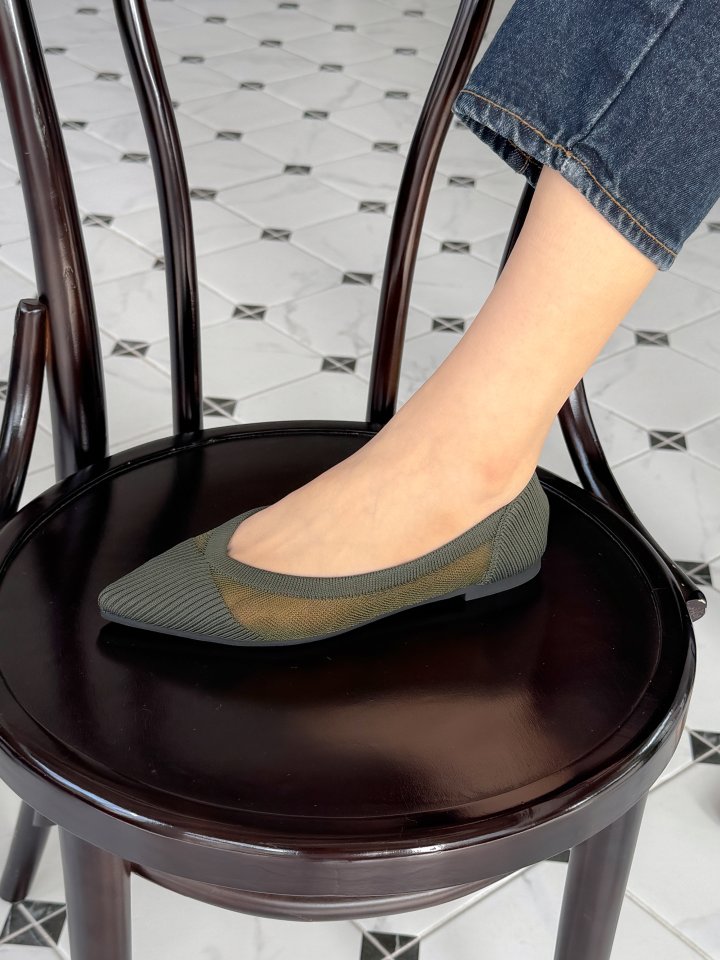 Vade - Korean Women Fashion - #momslook - Soft Mesh Knit Jelly Flat - 4