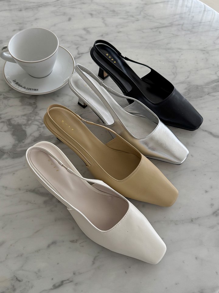 Vade - Korean Women Fashion - #womensfashion - Square Slingback Sandals - 2