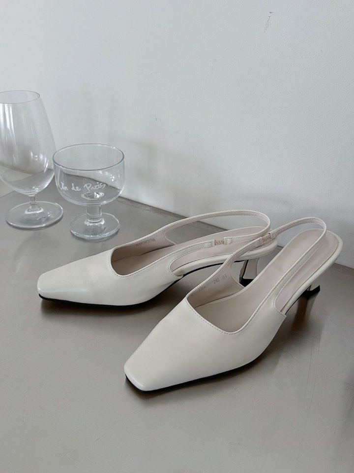 Vade - Korean Women Fashion - #momslook - Square Slingback Sandals - 4