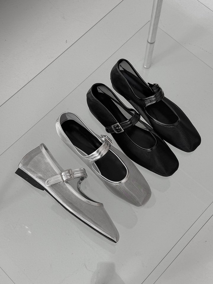 Vade - Korean Women Fashion - #womensfashion - Summer Mesh Round Flat
