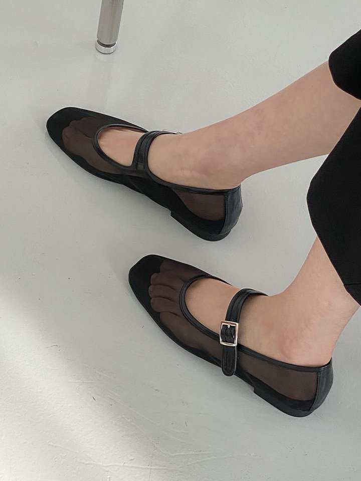 Vade - Korean Women Fashion - #womensfashion - Summer Mesh Round Flat - 9