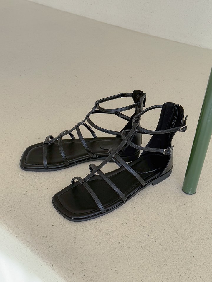 Vade - Korean Women Fashion - #womensfashion - Gladiator T-Strap Sandals - 11