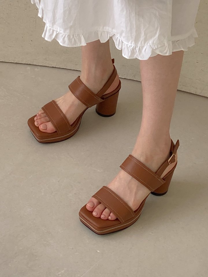 Vade - Korean Women Fashion - #womensfashion - Square Sandals - 11