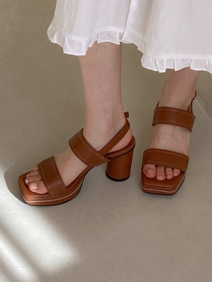 Vade - Korean Women Fashion - #womensfashion - Square Sandals - 9