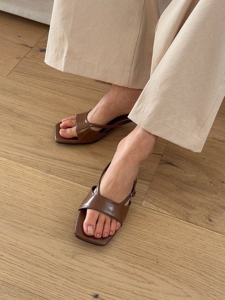 Vade - Korean Women Fashion - #womensfashion - Buckle Strap Mule Sandals - 10