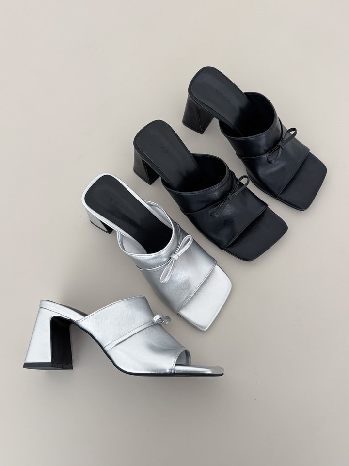 Vade - Korean Women Fashion - #womensfashion - Square Round Mule Sandals - 5