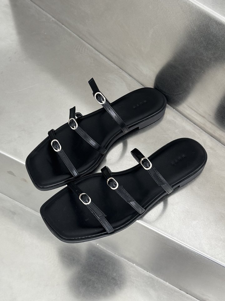 Vade - Korean Women Fashion - #womensfashion - Strap Buckle Point Sandals - 12