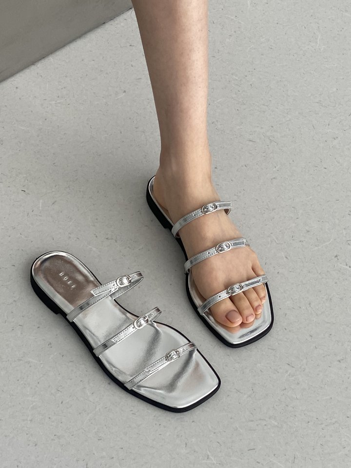 Vade - Korean Women Fashion - #womensfashion - Strap Buckle Point Sandals - 6