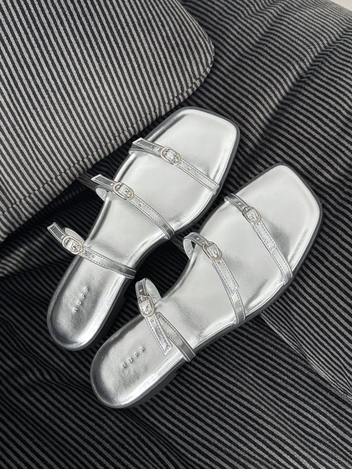 Vade - Korean Women Fashion - #womensfashion - Strap Buckle Point Sandals - 8