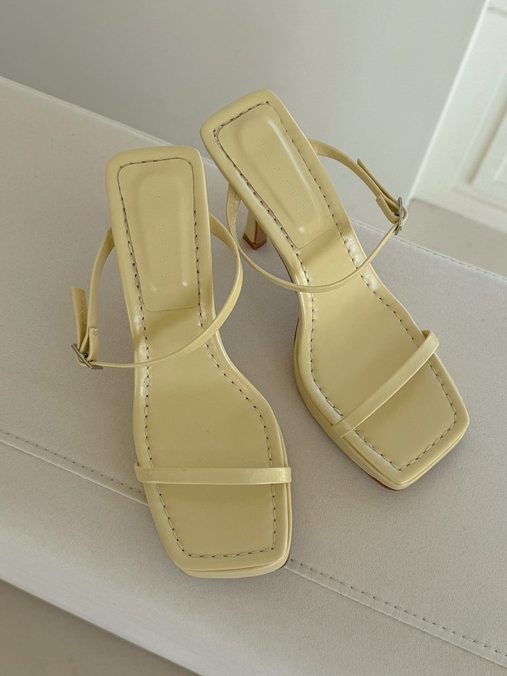 Vade - Korean Women Fashion - #womensfashion - Basic Square Platform Kabushi Kill Heels - 3