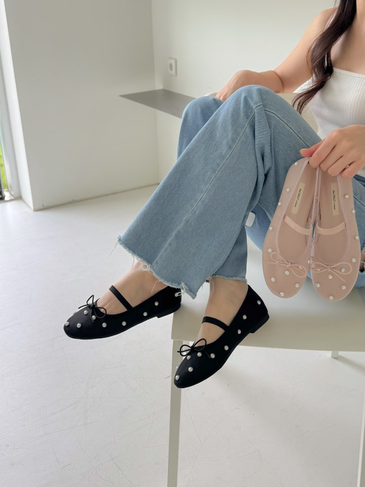 Vade - Korean Women Fashion - #womensfashion - Round Mesh Mary Jane Flat - 7