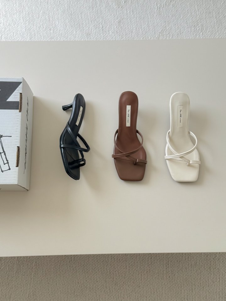 Vade - Korean Women Fashion - #momslook - Square Open Mule Sandals Heel - 4