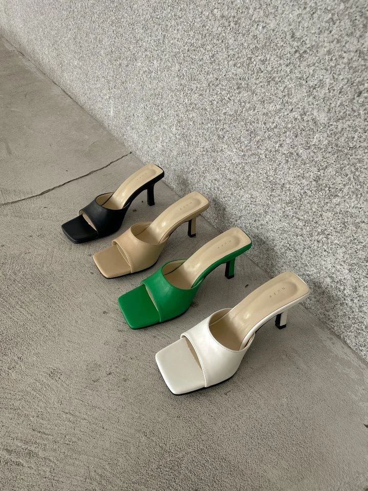 Vade - Korean Women Fashion - #womensfashion - Square Basic Soft Sandals Mule