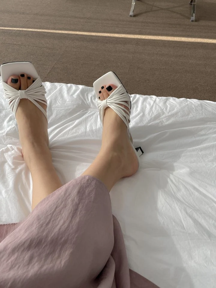 Vade - Korean Women Fashion - #womensfashion - Twisted Sandals Mule Heel - 12