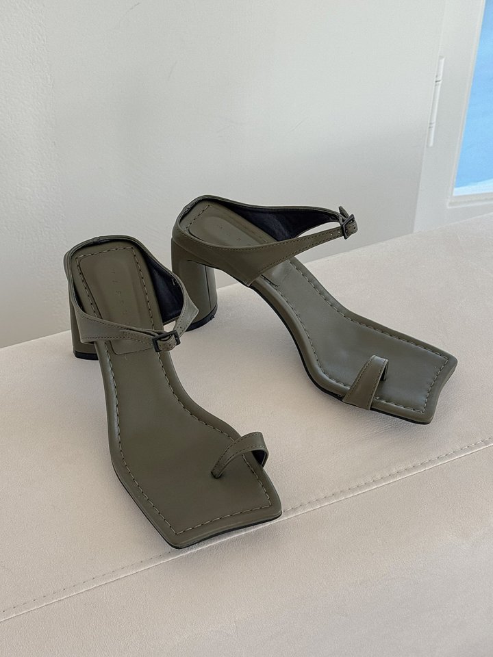 Vade - Korean Women Fashion - #womensfashion - Basic Half Square Toe Point Sandals - 3