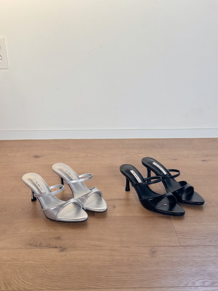 Vade - Korean Women Fashion - #womensfashion - Round Stiletto Pointed Sandals Heel