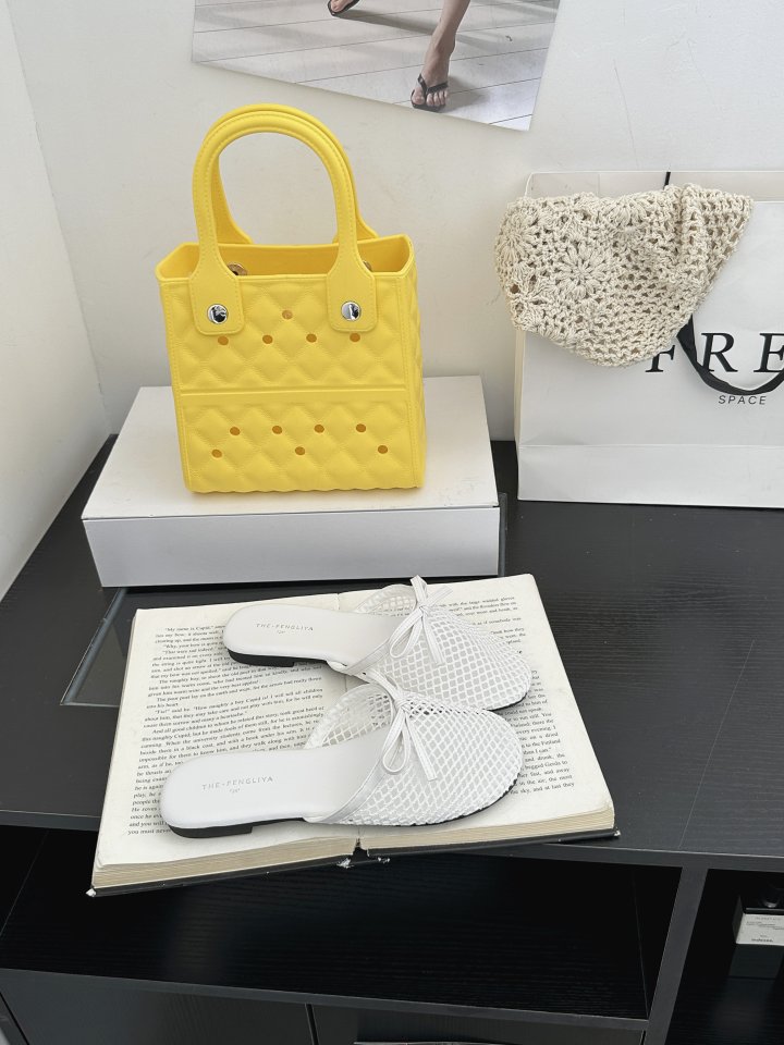 Vade - Korean Women Fashion - #womensfashion - Mesh Ribbon Slipper Sandals - 7