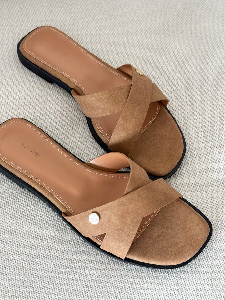 Vade - Korean Women Fashion - #womensfashion - X Strap Point Decoration Sandals - 5