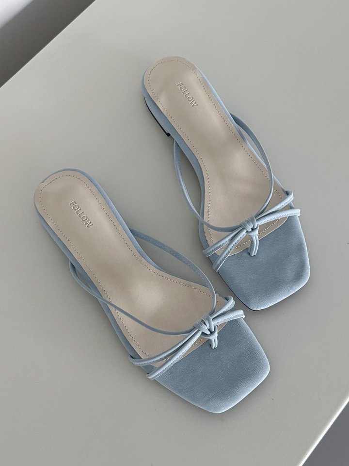 Vade - Korean Women Fashion - #womensfashion - Slim Twisted Slipper Sandals - 8