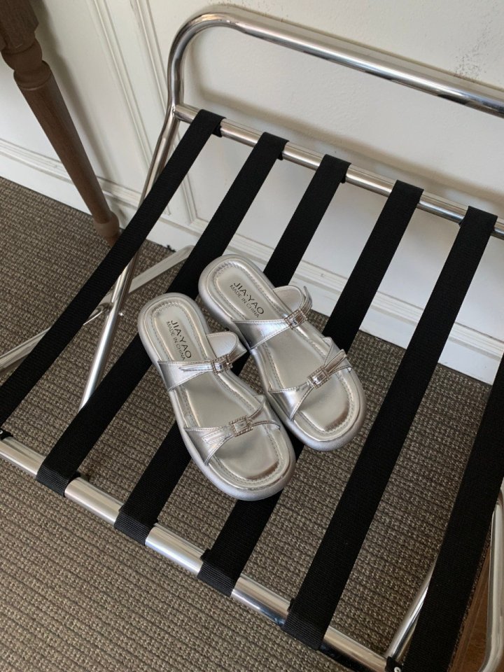 Vade - Korean Women Fashion - #womensfashion - Cubic Decor Square Sandals - 11