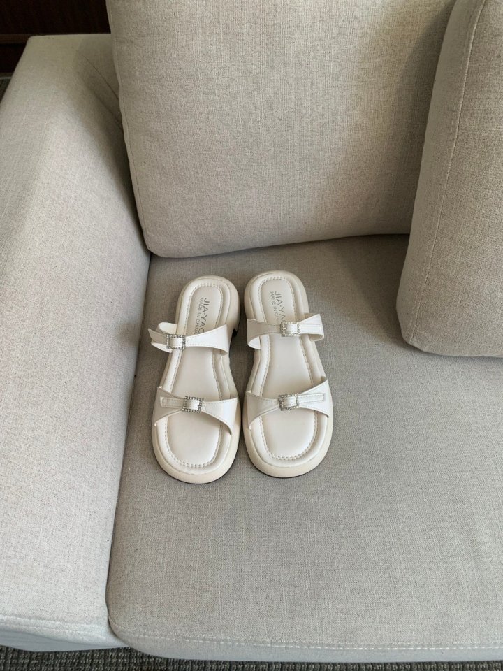 Vade - Korean Women Fashion - #womensfashion - Cubic Decor Square Sandals - 5