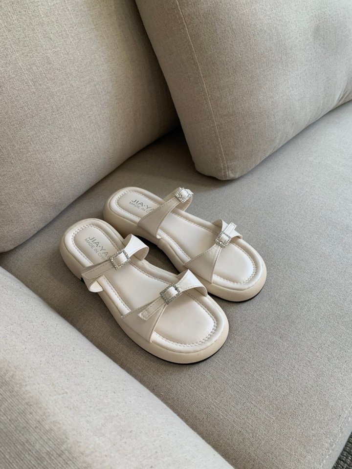 Vade - Korean Women Fashion - #womensfashion - Cubic Decor Square Sandals - 7