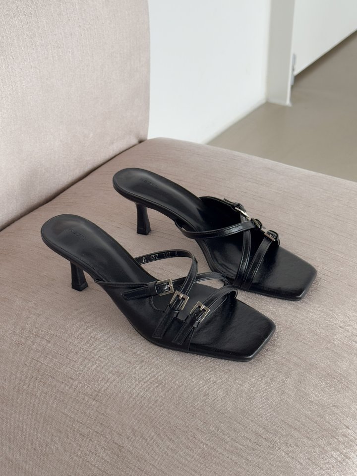 Vade - Korean Women Fashion - #womensfashion - Slim X Strap Slingback - 5