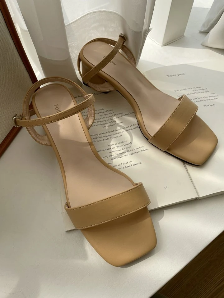 Vade - Korean Women Fashion - #momslook - Square Open-toe Mary Jane - 4
