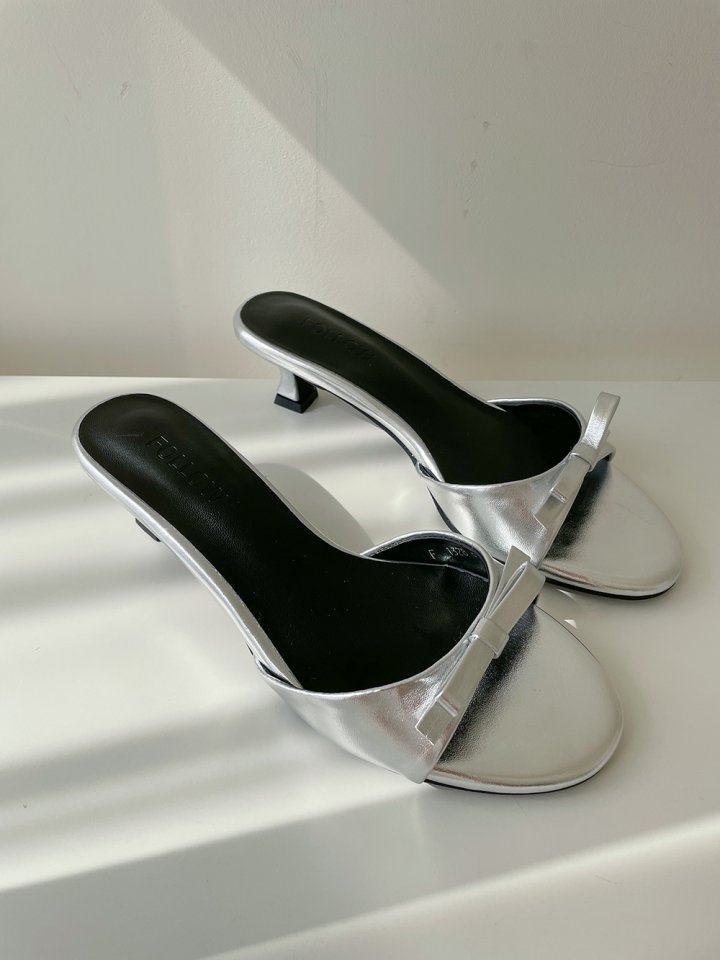 Vade - Korean Women Fashion - #momslook - Vivid Ribbon Mule Sandals - 4