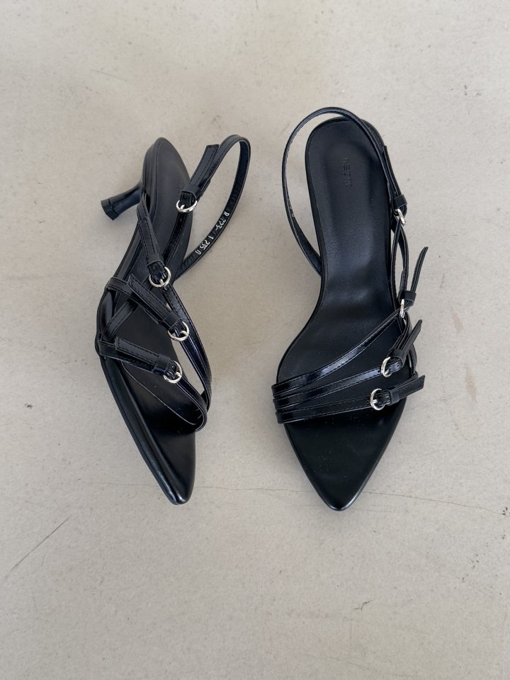 Vade - Korean Women Fashion - #womensfashion - Stiletto Buckle Velcro Summer Sandals - 7
