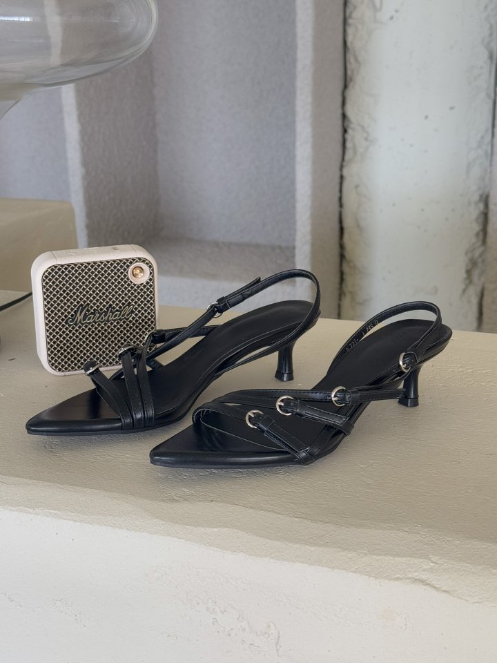 Vade - Korean Women Fashion - #womensfashion - Stiletto Buckle Velcro Summer Sandals - 9